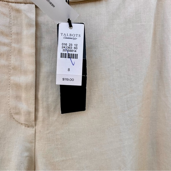 NWT Cream Beige Linen Viscose Trouser Pants 🌿 - Picture 9 of 12